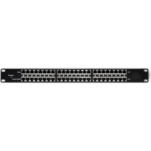 Qoltec 54477 - Patch Panel RACK - Zwart - 24 Poorten - Passieve PoE Injector