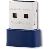 Qoltec Mini adapter Wi-Fi draadloos, BT 4.0