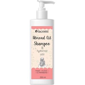 Nacomi Almond Oil Shampoo Hyaluronic en Rice Protein 250ml.