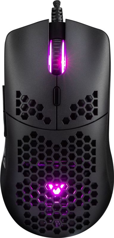 Modecom - Volcano Shinobi 3360 - Muis - Zwart - Optisch - Bedraad - 12000 DPI