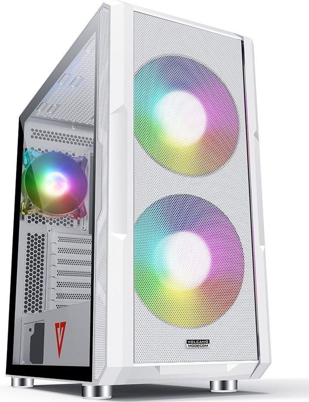Modecom - Vulkaan Amirani - PC-behuizing - Wit - ATX