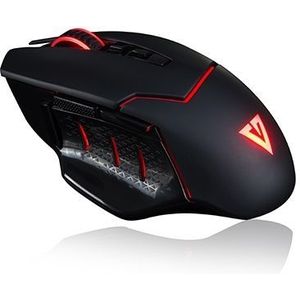 Modecom - Gaming Mouse Volcano MC-GMX4 - Zwart - Rood - 7200 DPI - 8 Knoppen