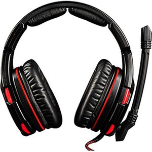 Modecom Vulkaan Spook (Bedraad), Gaming headset, Rood, Zwart