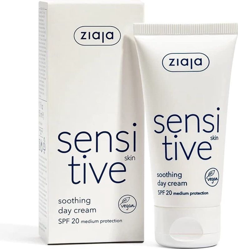 Ziaja Sensitive Kalmerende Crème voor Droge en Jeukende Huid SPF 20 50 ml