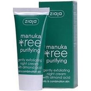 Ziaja - Manuka Tree - Nachtcrème - 50 ml - Voor Gemengde en Vette Huid
