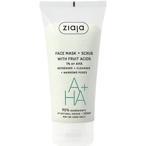 Ziaja - Face Mask + Scrub - Peeling Masker - 55 ml - Natuurlijke Ingrediënten