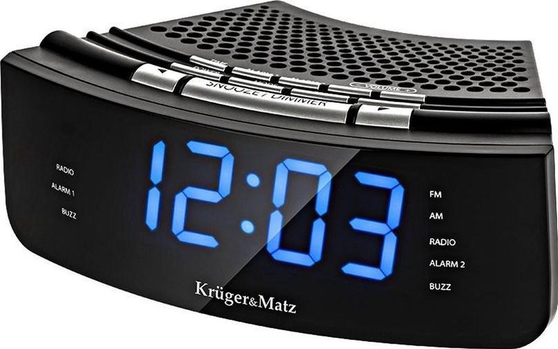 Krüger&Matz KM0813 - Wekker Radio - Zwart - Compact