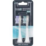 Teesa TSA8012 - Opzettandenborstels voor TSA8010 en TSA8011, medium, 2 stuks