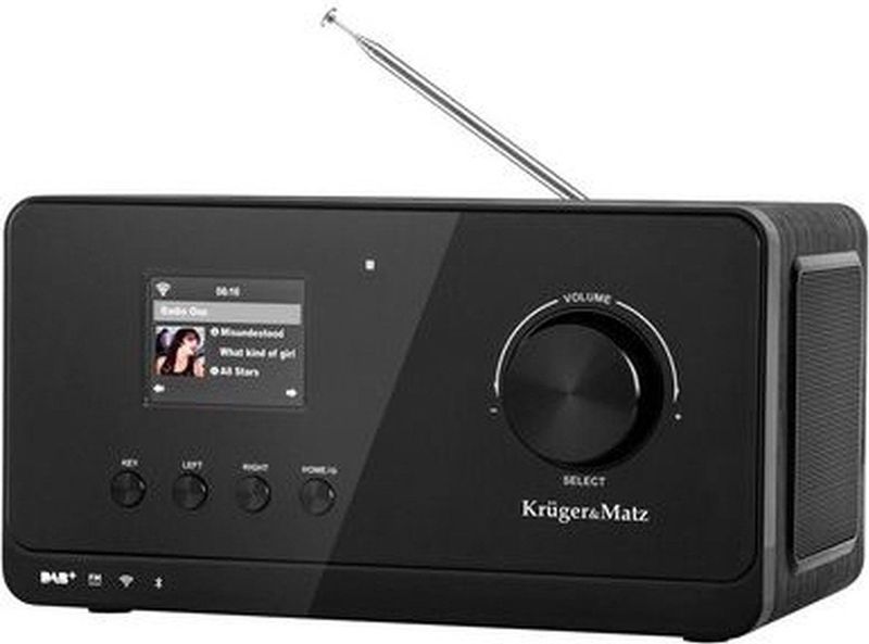 Krüger&Matz KM0816 - DAB - Internet en FM Radio met Bluetooth Connectiviteit