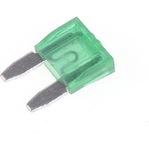 50x Steekzekering - Mini - 30A zekering - Groen - 11x16mm - Geschikt voor o.a. auto / camper / boot / truck