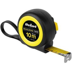 Professioneel robuust meetlint met oprolsysteem 10 m, breedte 25 mm Rebel RB-1134