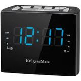 Krüger & Matz - FM Wekkerradio - Zwart - Kunststof