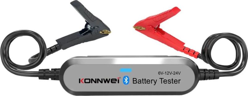 KONNWEI BK200 - Accutester - Gri - Voor 6V, 12V en 24V Accu's - Bluetooth