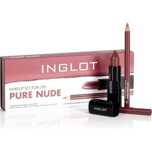 Inglot - Makeup Set Voor Lippen - Pure Nude - 2 Stk.