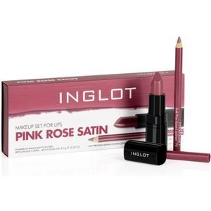 Inglot Makeup Set For Lips - Pink Rose Satin (U)  2 stk.