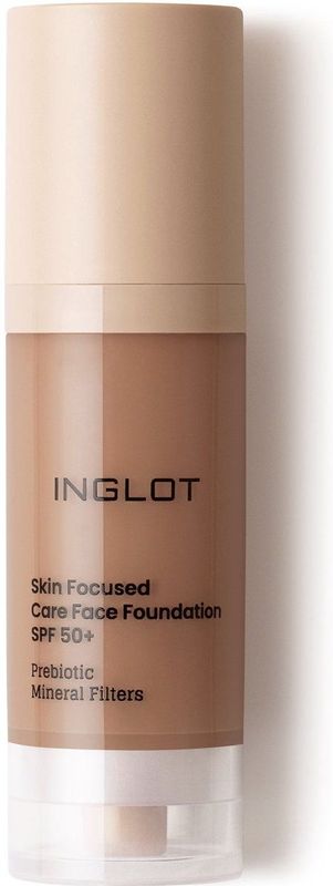 Inglot - Skin Focused Care Face Foundation - Dekkende Make-up - Tint Deep Amber - 30 ml