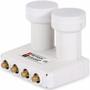 Opticum - LMQP-04H - Monoblock Quad LNB - Wit - 6° Astra-Hotbird