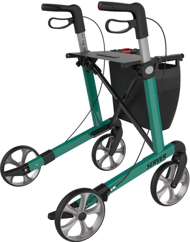 Rehasense - Server - Rollator - Turquoise - Opvouwbaar - Tot 150 kg