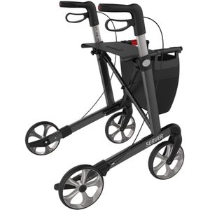 Rehasense - Server - Rollator - Antraciet - Opvouwbaar - Stabiel en Duurzaam