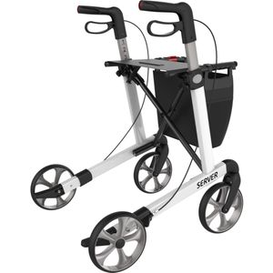 Rehasense - Server - Rollator - Wit - Opvouwbaar - Stabiel en Duurzaam