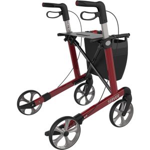 Rehasense - Server - Rollator - Rood - Opvouwbaar - Ergonomisch Handvat