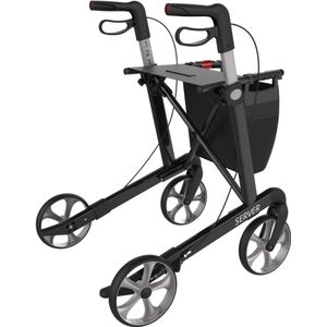Rehasense - Server - Rollator - Zwart - Opvouwbaar - Voor Binnen en Buitenshuis