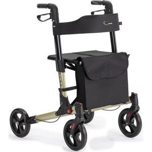 MultiMotion - Double - Lichtgewicht Rollator - Champagne - Dubbel Opvouwbaar - PU Banden