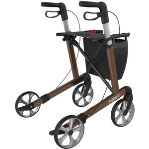 Rehasense - Server - Rollator - Bruin - Opvouwbaar - Betrouwbare Remmen