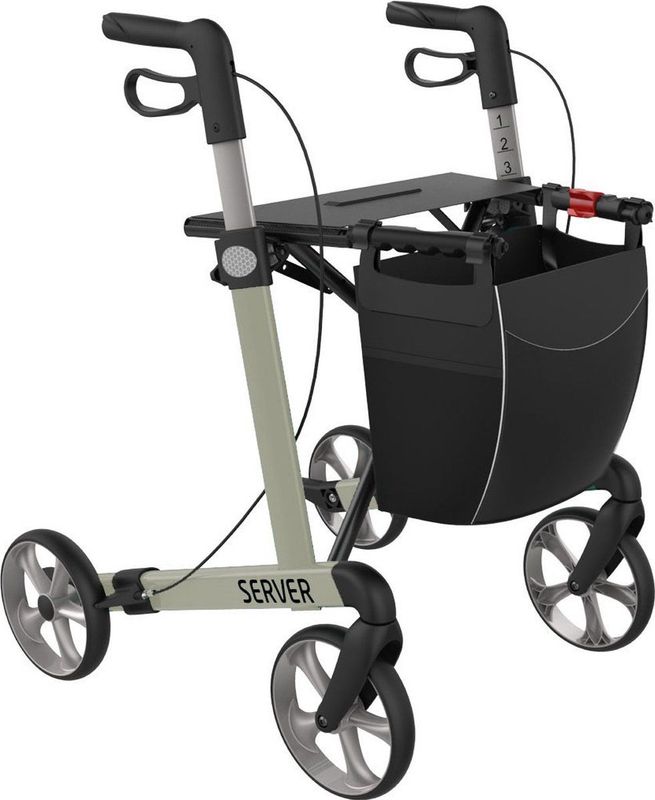 Server Lichtgewicht Rollator Champagne Medium - Standaard banden