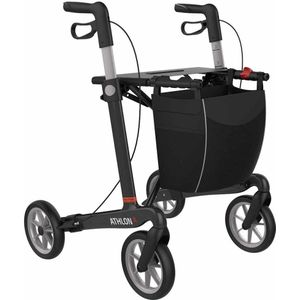 Rehasense Rollator Athlon SL van carbon, licht en opvouwbaar, loopwagen voor woning/straat, lichtgewicht rollator, in hoogte verstelbaar, voor personen met een lichaamslengte van 150 - 200 cm, maat L