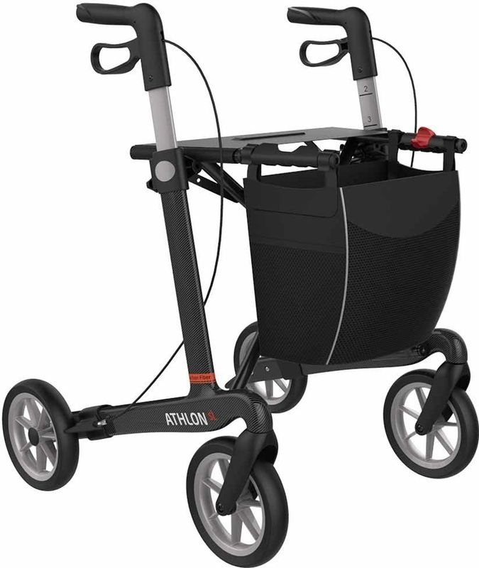 Rehasense - Athlon - Rollator - Lichtgewicht - Carbon - Comfort Wielen