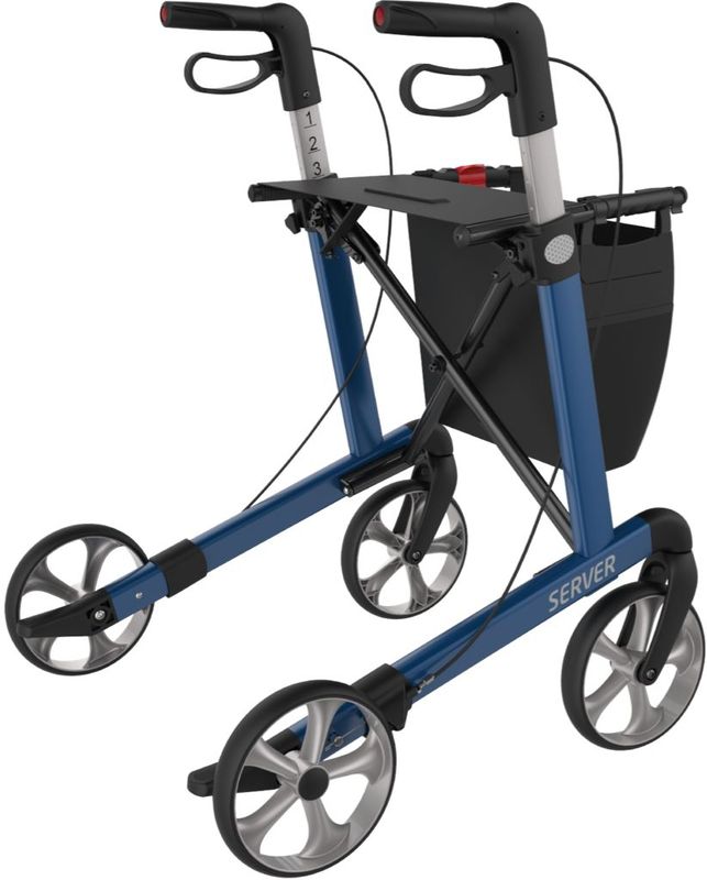 Rehasense - Server - Rollator - Electric Blue - Opvouwbaar - Stabiel en Duurzaam