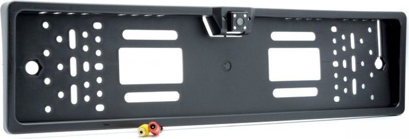 Einparts Universele Nummerplaat Frame Achteruitrijcamera met Verlichting Zwart [Nummerplaat - Nummerbord - Kentekenplaat]