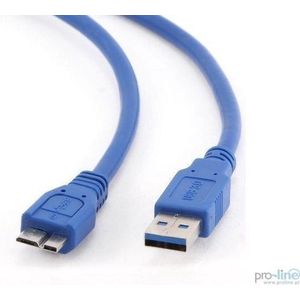 Natec Genesis 1.8m USB 3.0 A- micro USB B 1.8m USB A Micro-USB B Mannelijk Mannelijk Blauw USB-kabel