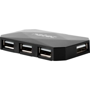 Natec- USB Hub- NHU-0647- Zwart