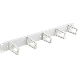 Lanberg - 19" Kabelmanagementpaneel - Grijs - Type B - Accessoires voor Serverkasten