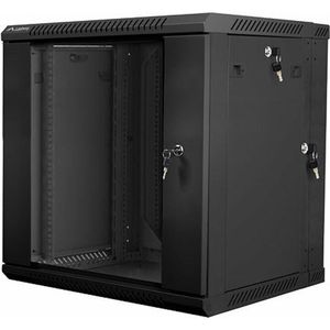 Lanberg - rack cabinets - Lanberg Wall-Mounted Double Section Rack 19'' Flat Pack 12u/600x600mm zwart