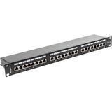 Lanberg - PPS6-1024-B - Patch Panel - Zwart - Metaal - 24 Poorten