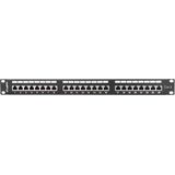 Lanberg - PPS6-1024-B - Patch Panel - Zwart - Metaal - 24 Poorten