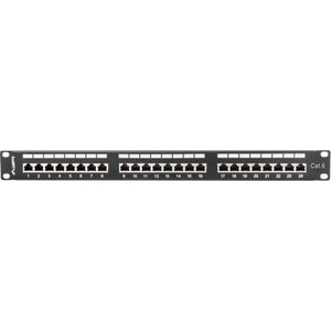 Lanberg - PPS6-1024-B - Patch Panel - Zwart - Metaal - 24 Poorten