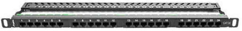 Lanberg - PPU5-0024-B - Patchpaneel - Zwart - 0,5U - 24 Poorten