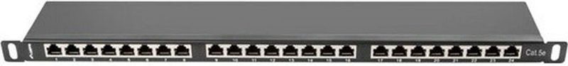 Lanberg - Lanch Paneel PPS5-0024-B - Server Accessoires - Zwart - Cat. 5e - 24xRJ-45