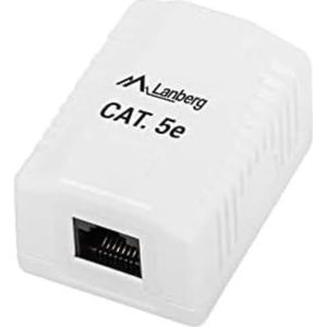Lanberg OU5-0001-W - Oppervlakterozet Cat.5e UTP 1 x RJ45 bus wit