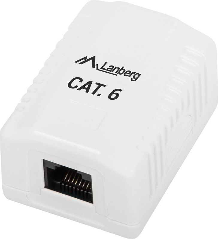 Lanberg - Opbouwdoos - 1 x RJ45 - Cat.6 - UTP - Niet Afgeschermd