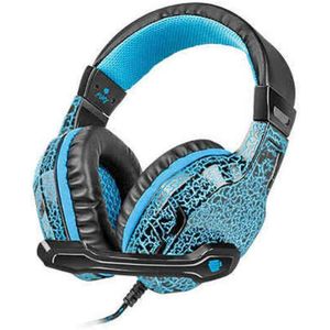 Hoofdtelefoon met microfoon Natec Fury Hellcat Blauw Zwart