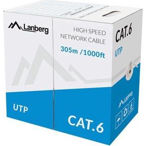 LANBERG LAN UTP 1GB/S 305M DRAAD CCA GRIJS
