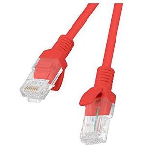 Lanberg - Patchcord Cat.5e - Netwerkkabel - Rood - U/UTP - 0,25 m