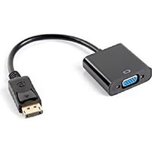 Lanberg AD-0002-BK Displayport 1.1A (19Pol) Stecker auf Vga (19Pol) Buchse Adapter mit Kabel, 20 cm schwarz