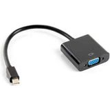 Lanberg AD-0006-BK video kabel adapter 0,2 m VGA (D-Sub) Mini DisplayPort Zwart