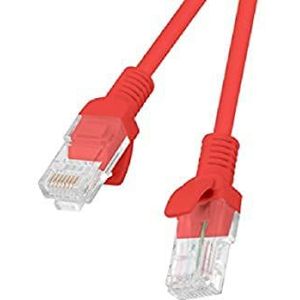 Lanberg - 0,5 m rode Cat.6 UTP Ethernet-netwerkkabel PCU6-10CC-0050-R